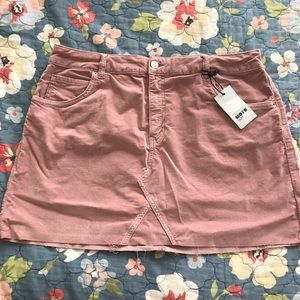 Cotton-candy  Velvet Miniskirt